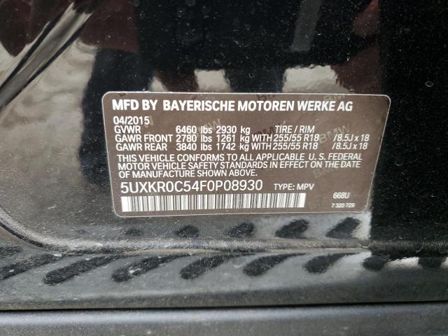 Photo 9 VIN: 5UXKR0C54F0P08930 - BMW X5 XDRIVE3 