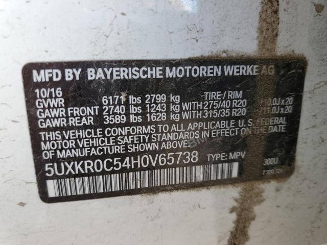 Photo 9 VIN: 5UXKR0C54H0V65738 - BMW X5 XDRIVE3 