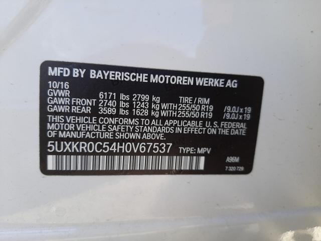 Photo 9 VIN: 5UXKR0C54H0V67537 - BMW X5 XDRIVE3 