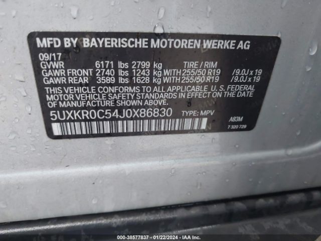 Photo 8 VIN: 5UXKR0C54J0X86830 - BMW X5 