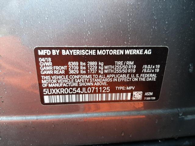 Photo 9 VIN: 5UXKR0C54JL071125 - BMW X5 XDRIVE3 