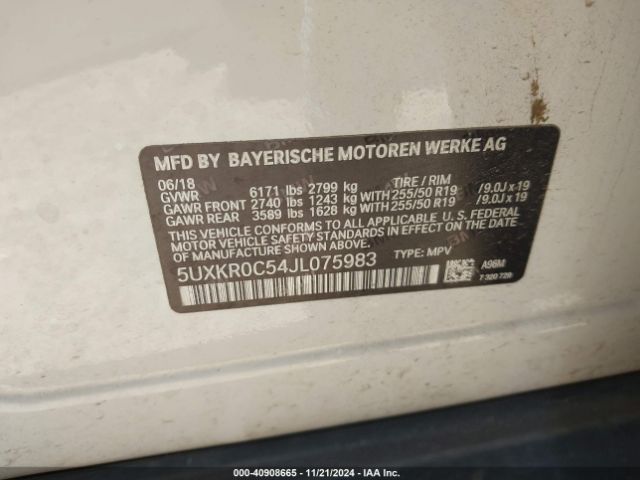 Photo 8 VIN: 5UXKR0C54JL075983 - BMW X5 