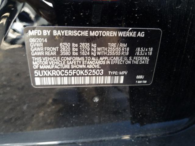 Photo 9 VIN: 5UXKR0C55F0K52503 - BMW X5 