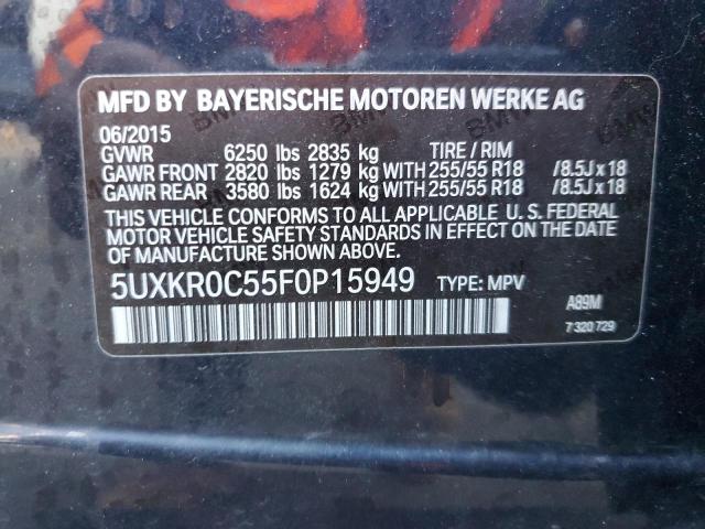 Photo 11 VIN: 5UXKR0C55F0P15949 - BMW X5 XDRIVE3 