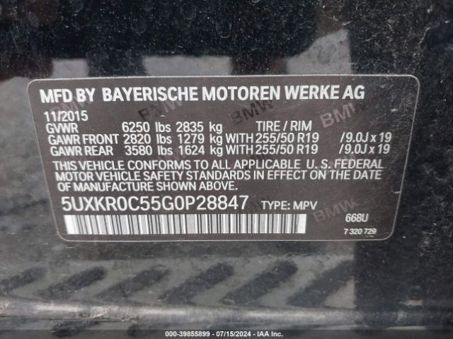 Photo 8 VIN: 5UXKR0C55G0P28847 - BMW X5 