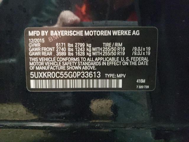 Photo 9 VIN: 5UXKR0C55G0P33613 - BMW X5 XDRIVE3 