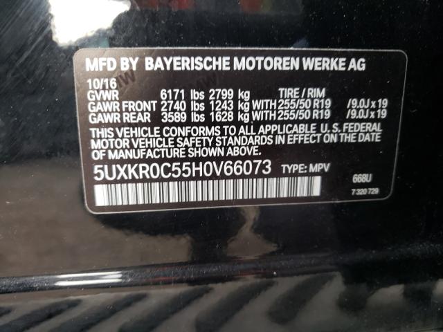 Photo 9 VIN: 5UXKR0C55H0V66073 - BMW X5 XDRIVE3 