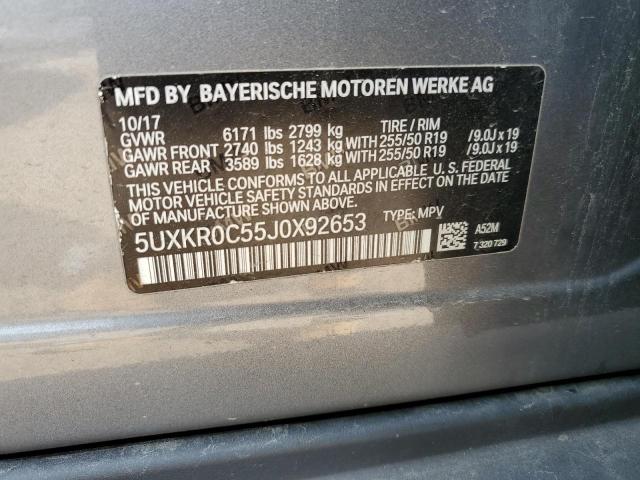 Photo 12 VIN: 5UXKR0C55J0X92653 - BMW X5 XDRIVE3 