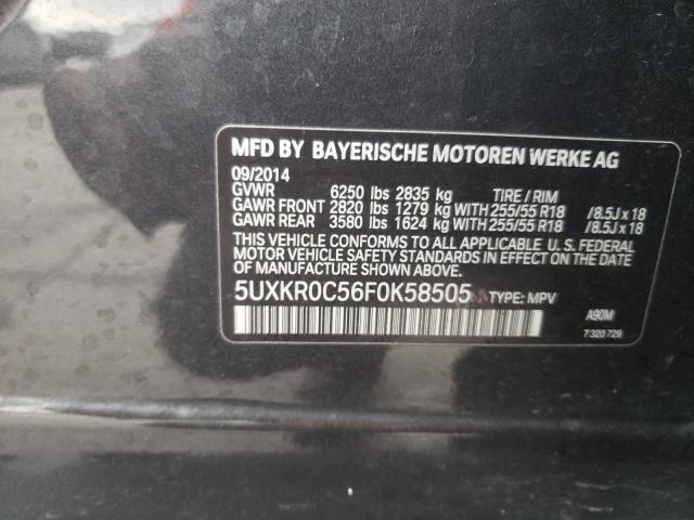 Photo 12 VIN: 5UXKR0C56F0K58505 - BMW X5 XDRIVE3 