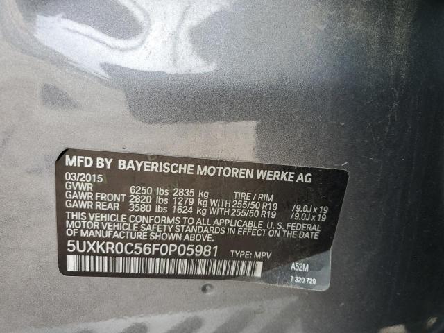 Photo 9 VIN: 5UXKR0C56F0P05981 - BMW X5 XDRIVE3 