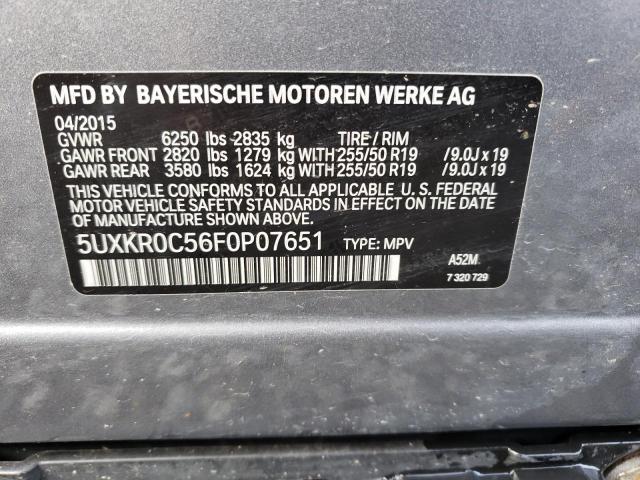 Photo 12 VIN: 5UXKR0C56F0P07651 - BMW X5 XDRIVE3 