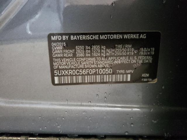 Photo 9 VIN: 5UXKR0C56F0P10050 - BMW X5 XDRIVE3 