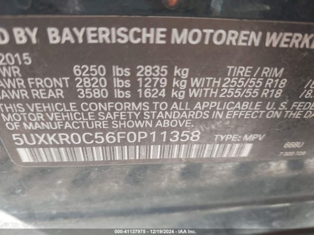 Photo 8 VIN: 5UXKR0C56F0P11358 - BMW X5 