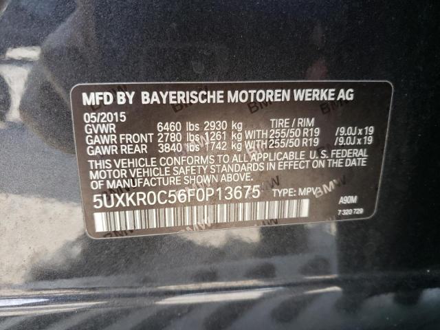 Photo 13 VIN: 5UXKR0C56F0P13675 - BMW X5 XDRIVE3 