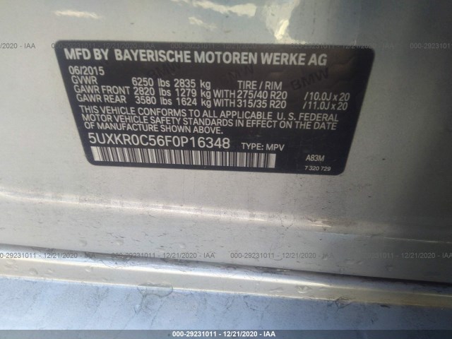 Photo 8 VIN: 5UXKR0C56F0P16348 - BMW X5 