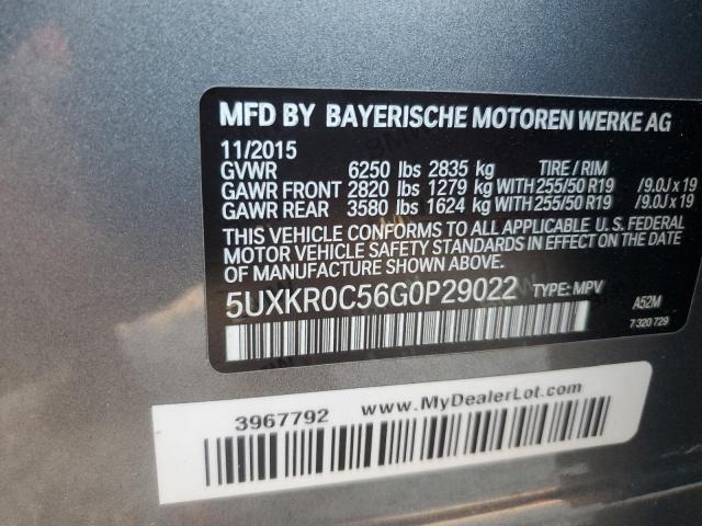 Photo 12 VIN: 5UXKR0C56G0P29022 - BMW X5 XDRIVE3 