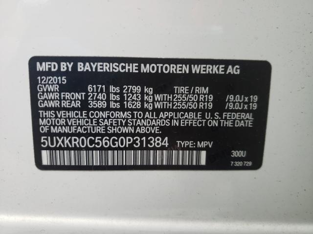 Photo 9 VIN: 5UXKR0C56G0P31384 - BMW X5 XDRIVE3 