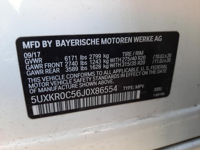 Photo 9 VIN: 5UXKR0C56J0X86554 - BMW X5 