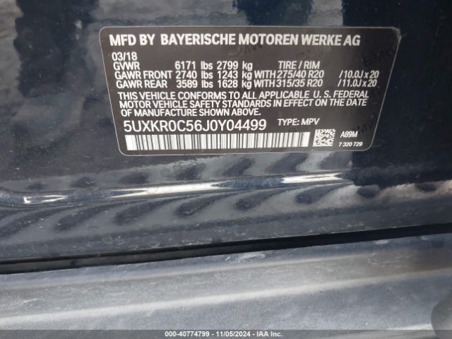 Photo 8 VIN: 5UXKR0C56J0Y04499 - BMW X5 