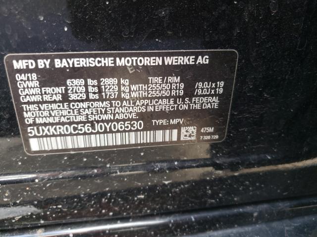 Photo 9 VIN: 5UXKR0C56J0Y06530 - BMW X5 XDRIVE3 