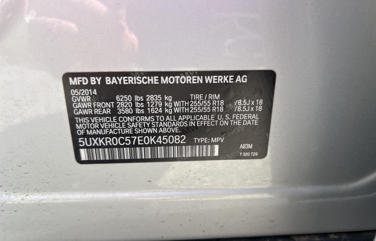 Photo 9 VIN: 5UXKR0C57E0K45082 - BMW X5 