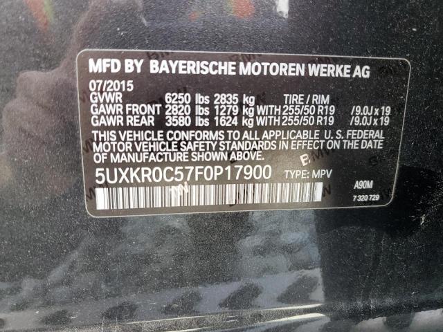 Photo 12 VIN: 5UXKR0C57F0P17900 - BMW X5 XDRIVE3 