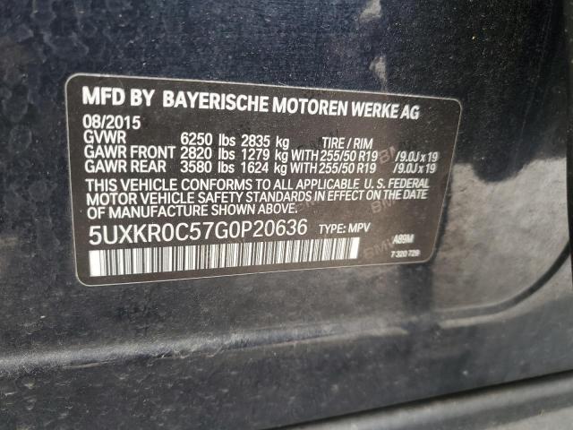 Photo 12 VIN: 5UXKR0C57G0P20636 - BMW X5 XDRIVE3 