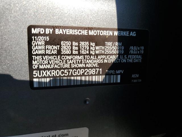 Photo 12 VIN: 5UXKR0C57G0P29871 - BMW X5 XDRIVE3 