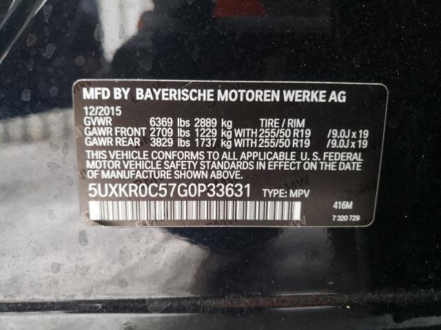 Photo 9 VIN: 5UXKR0C57G0P33631 - BMW X5 XDRIVE3 