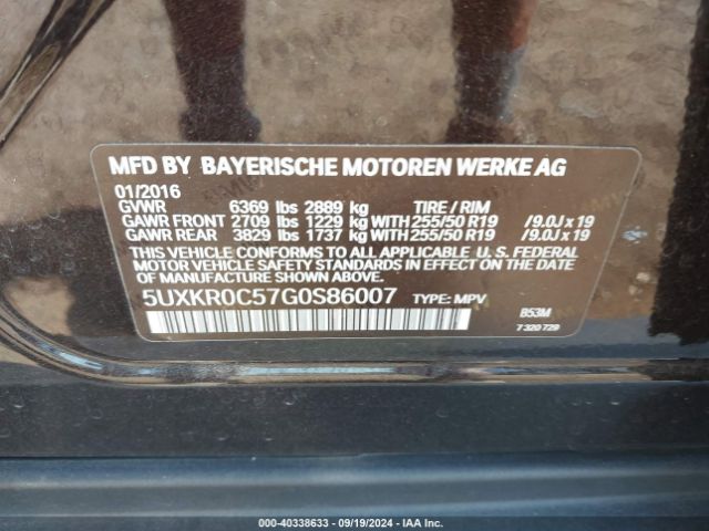 Photo 8 VIN: 5UXKR0C57G0S86007 - BMW X5 