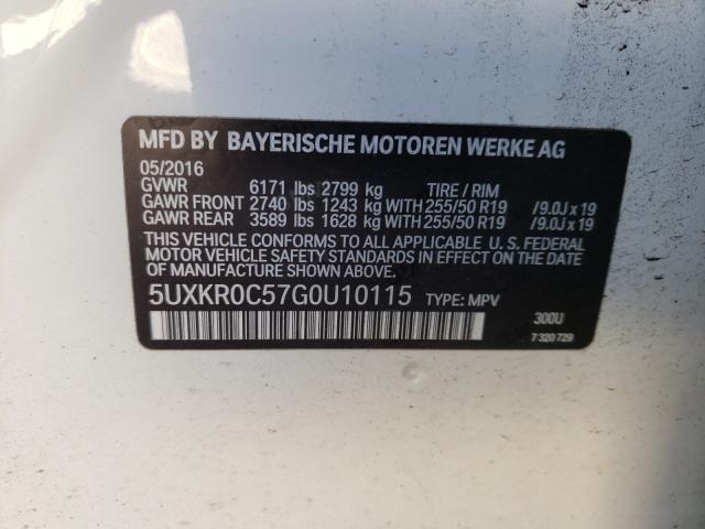 Photo 9 VIN: 5UXKR0C57G0U10115 - BMW X5 XDRIVE3 