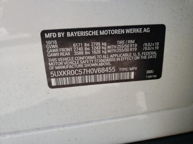 Photo 13 VIN: 5UXKR0C57H0V68455 - BMW X5 XDRIVE3 