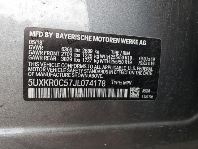 Photo 11 VIN: 5UXKR0C57JL074178 - BMW X5 XDRIVE3 