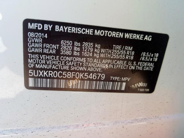 Photo 9 VIN: 5UXKR0C58F0K54679 - BMW X5 