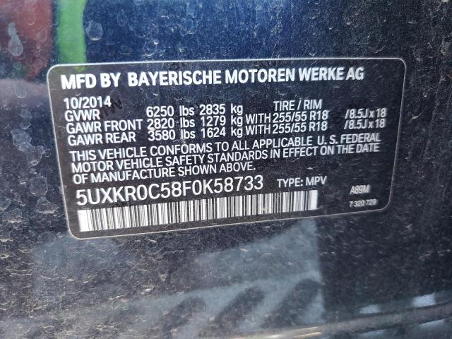 Photo 12 VIN: 5UXKR0C58F0K58733 - BMW X5 XDRIVE3 