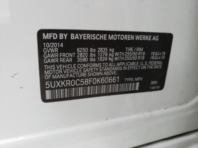 Photo 9 VIN: 5UXKR0C58F0K60661 - BMW X5 XDRIVE3 