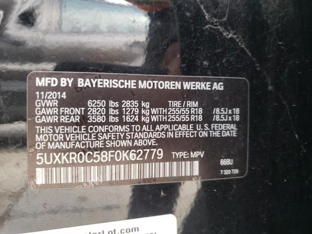 Photo 9 VIN: 5UXKR0C58F0K62779 - BMW X5 XDRIVE3 