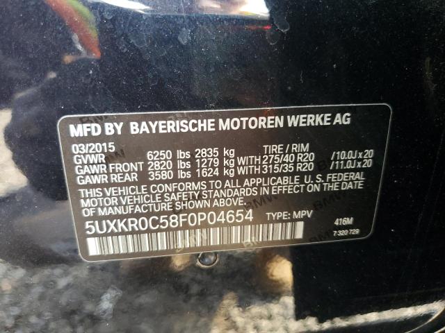 Photo 12 VIN: 5UXKR0C58F0P04654 - BMW X5 XDRIVE3 