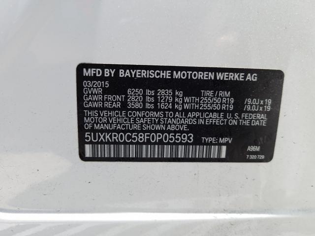 Photo 9 VIN: 5UXKR0C58F0P05593 - BMW X5 