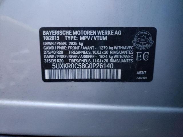 Photo 9 VIN: 5UXKR0C58G0P26140 - BMW X5 XDRIVE3 