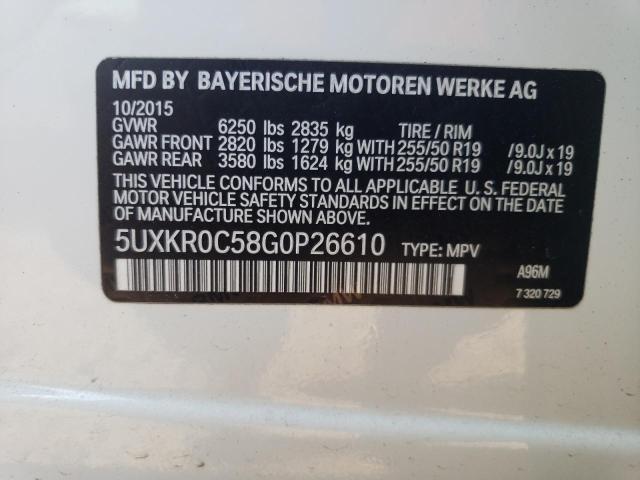 Photo 13 VIN: 5UXKR0C58G0P26610 - BMW X5 XDRIVE3 