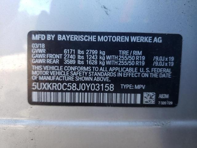 Photo 9 VIN: 5UXKR0C58J0Y03158 - BMW X5 XDRIVE3 