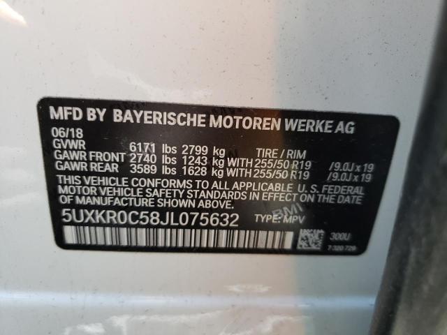 Photo 9 VIN: 5UXKR0C58JL075632 - BMW X5 XDRIVE3 