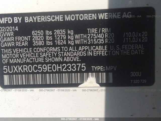 Photo 8 VIN: 5UXKR0C59E0H23375 - BMW X5 