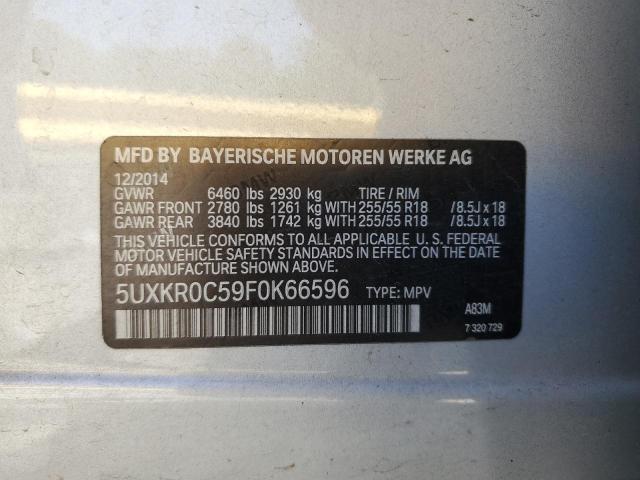 Photo 12 VIN: 5UXKR0C59F0K66596 - BMW X5 XDRIVE3 