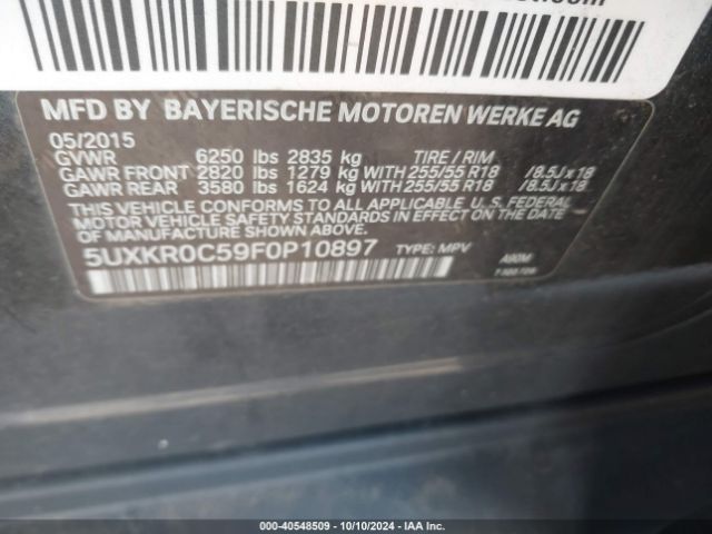 Photo 8 VIN: 5UXKR0C59F0P10897 - BMW X5 