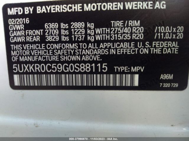 Photo 8 VIN: 5UXKR0C59G0S88115 - BMW X5 