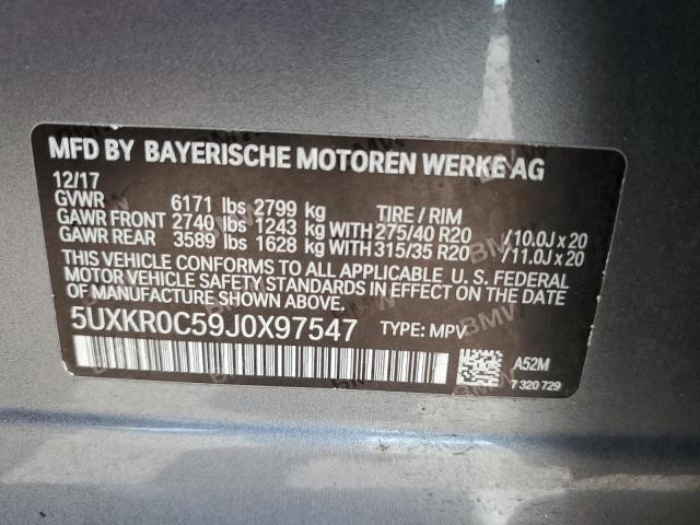 Photo 12 VIN: 5UXKR0C59J0X97547 - BMW X5 XDRIVE3 