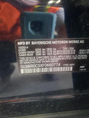 Photo 9 VIN: 5UXKR0C5XF0K60774 - BMW X5 XDRIVE3 