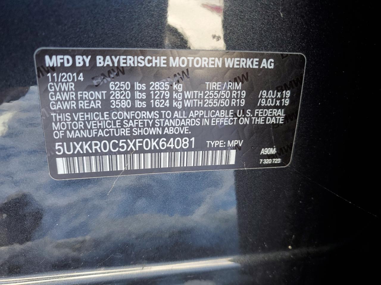 Photo 11 VIN: 5UXKR0C5XF0K64081 - BMW X5 